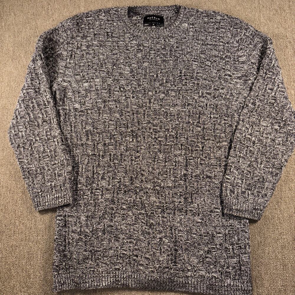 Pacsun Charcoal Heather Long Sleeve Cotton Sweater Mens Medium
